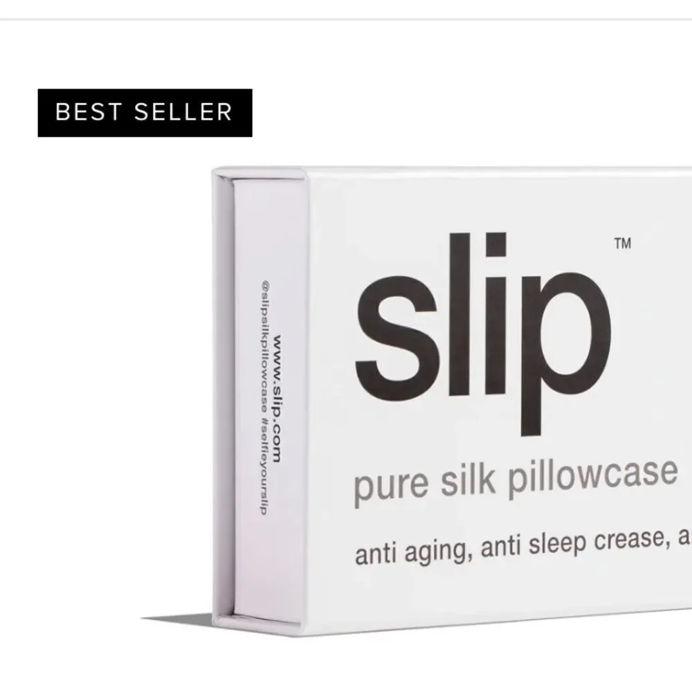 Slip Queen Silk Pillow Cases in Box Queen  Pillow Case with Zipper White